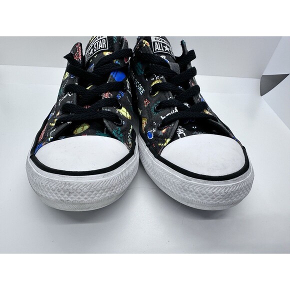 Converse Kids Video Game Characters Design For Big Boys Size 2 GUC black multi - Picture 3 of 11